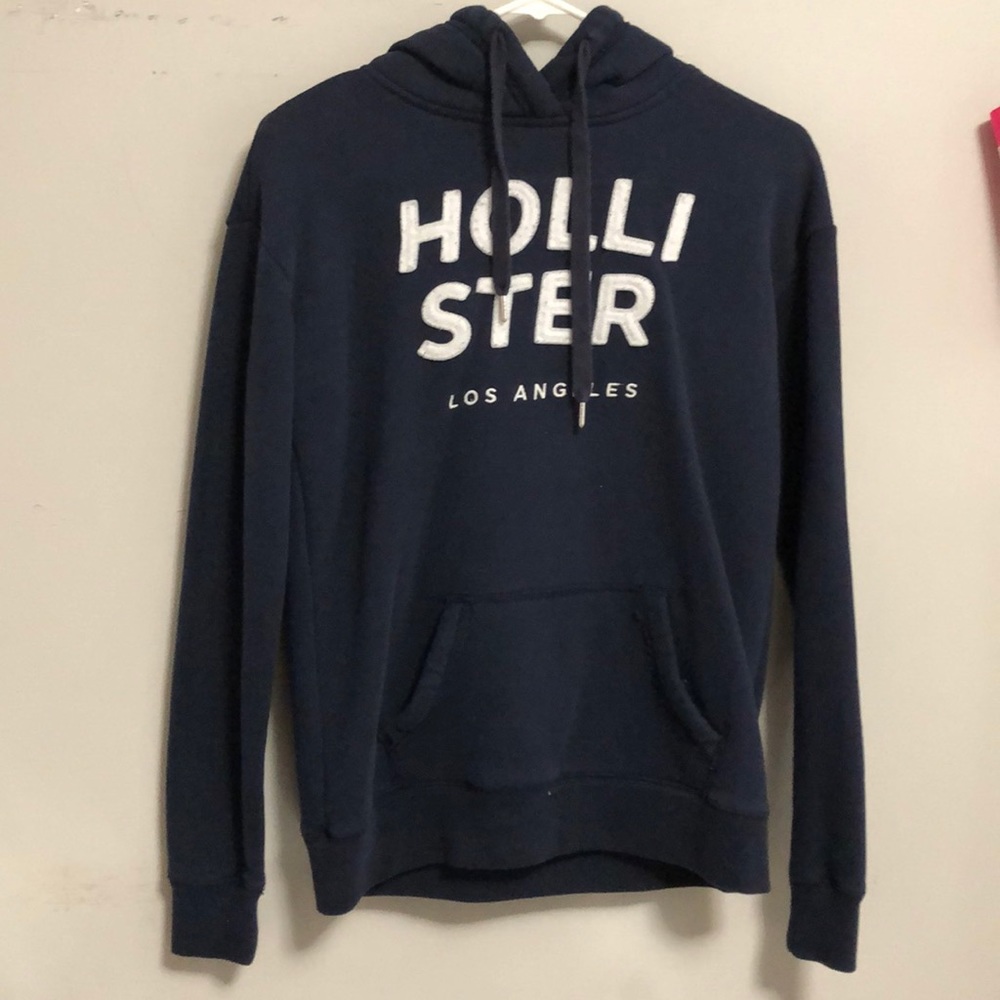 Navy blue hollister hoodie